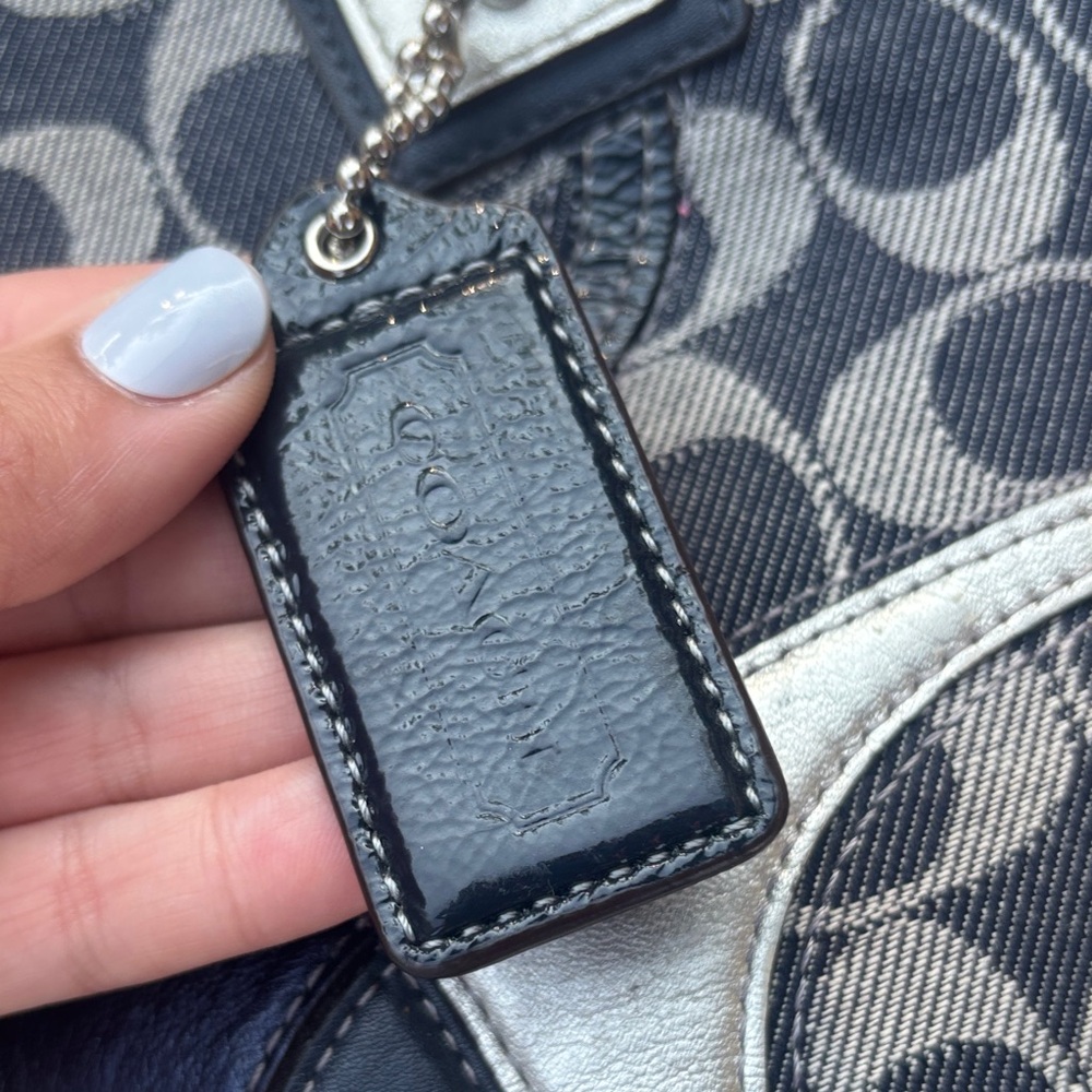 COACH SIGNATURE INDIGO TOTE BAG #17182 - Picture 11 of 11
